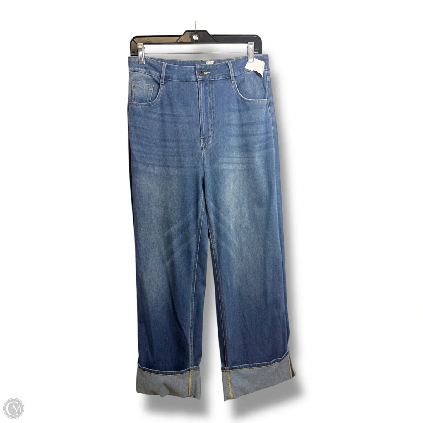 Jeans Wide Leg By Halara In Blue Denim, Size: M