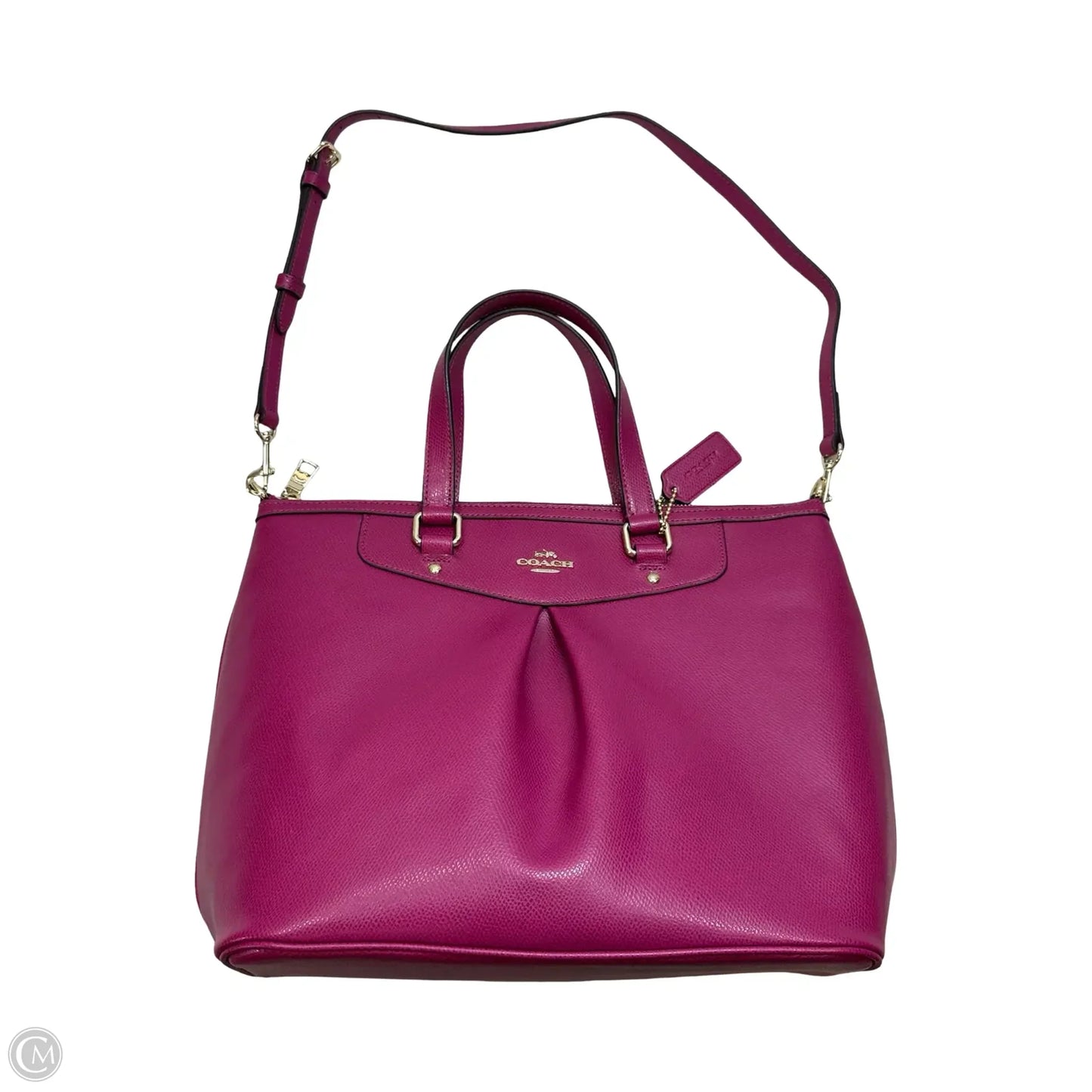 PLEAT Handbag Designer By Coach, Size: Medium