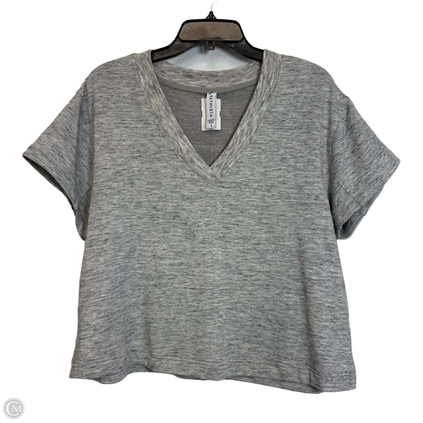 Athletic Top Short Sleeve By Athleta In Grey, Size: S