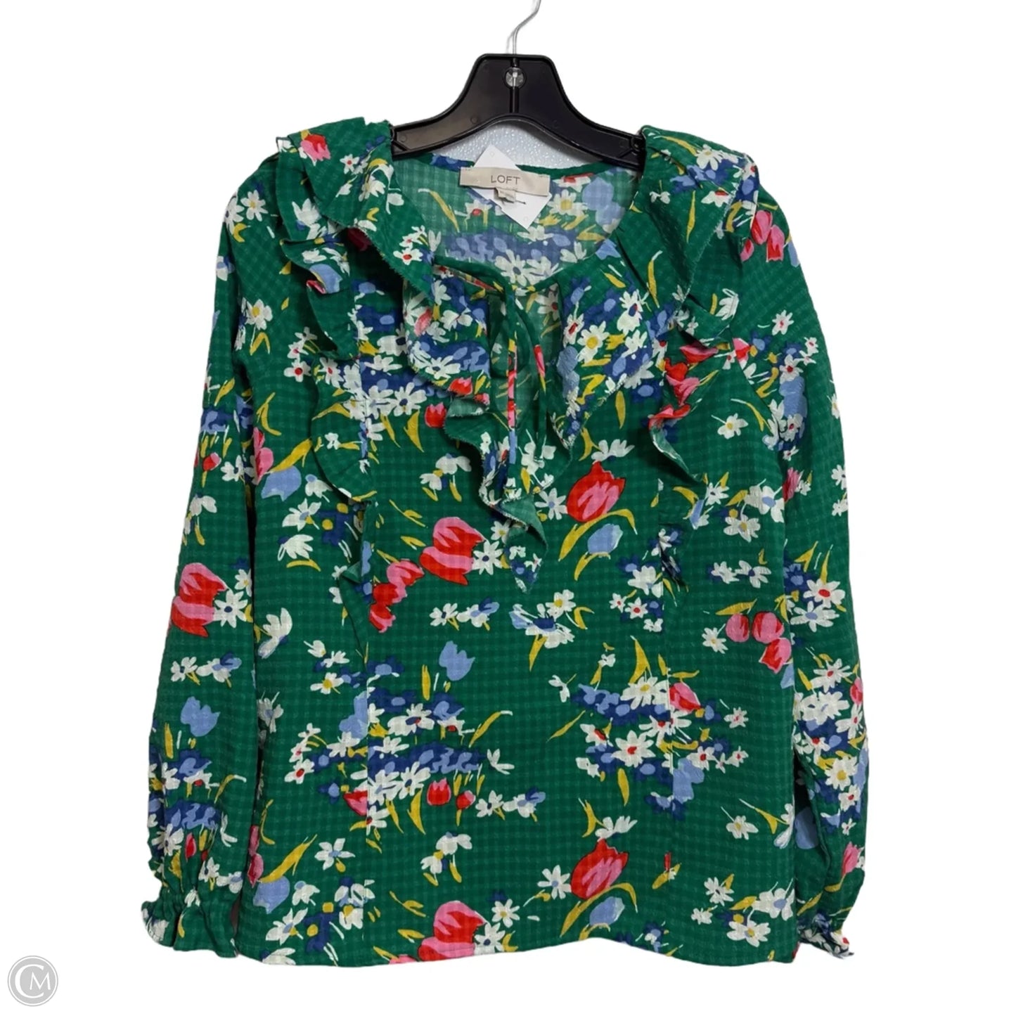 Top Long Sleeve By Loft In Floral Print, Size: Xs