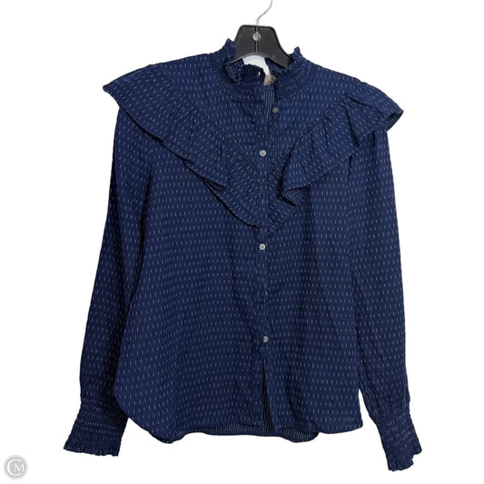 Top Long Sleeve By Loft In Navy, Size: Xs
