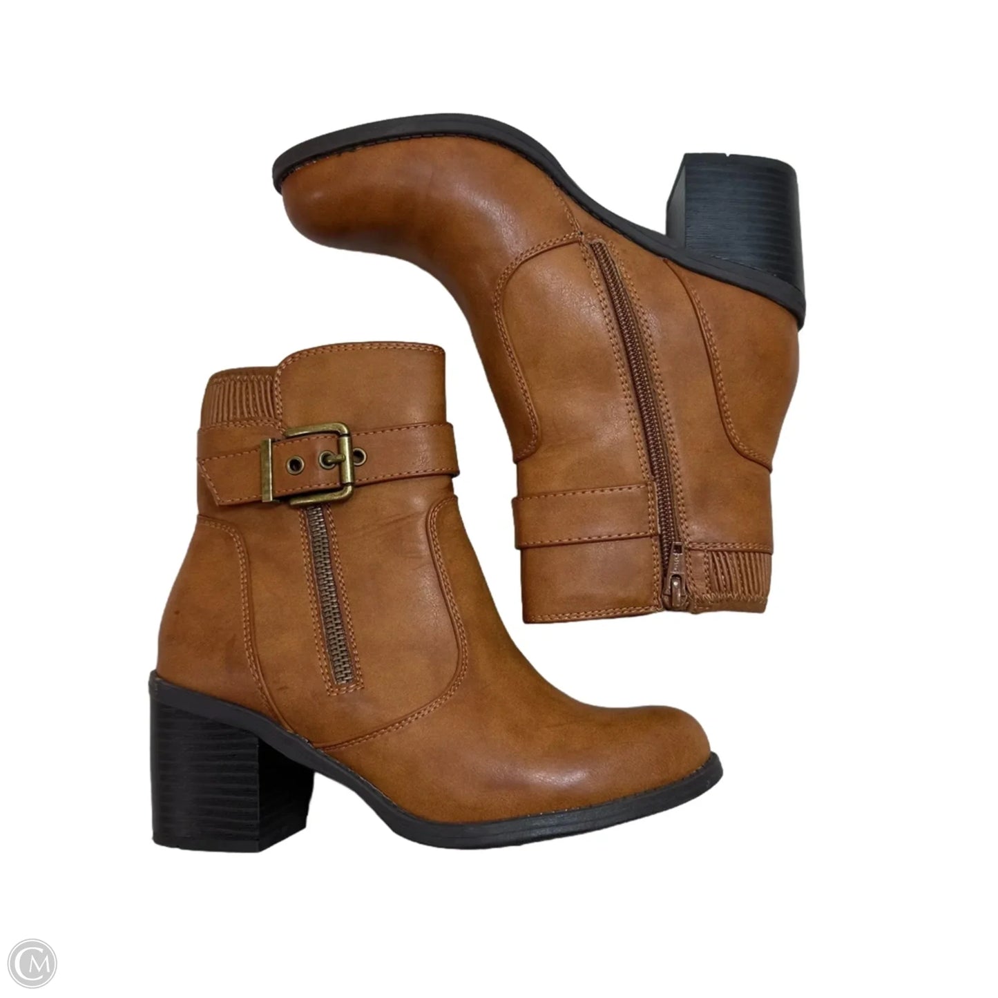 Boots Ankle Heels By White Mountain In Tan, Size: 5.5