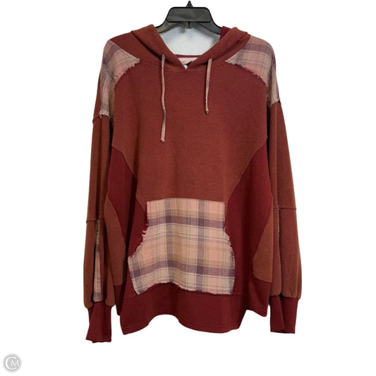 Sweatshirt Hoodie By Pol In Brown, Size: S
