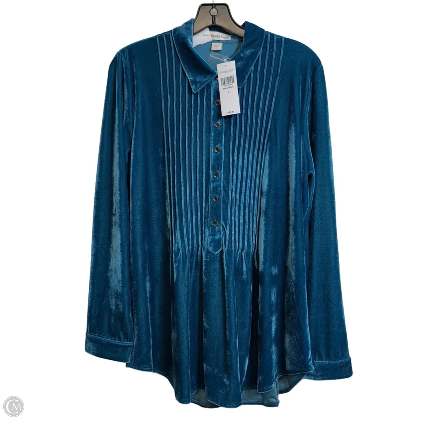 Top Long Sleeve By Coldwater Creek In Teal, Size: L
