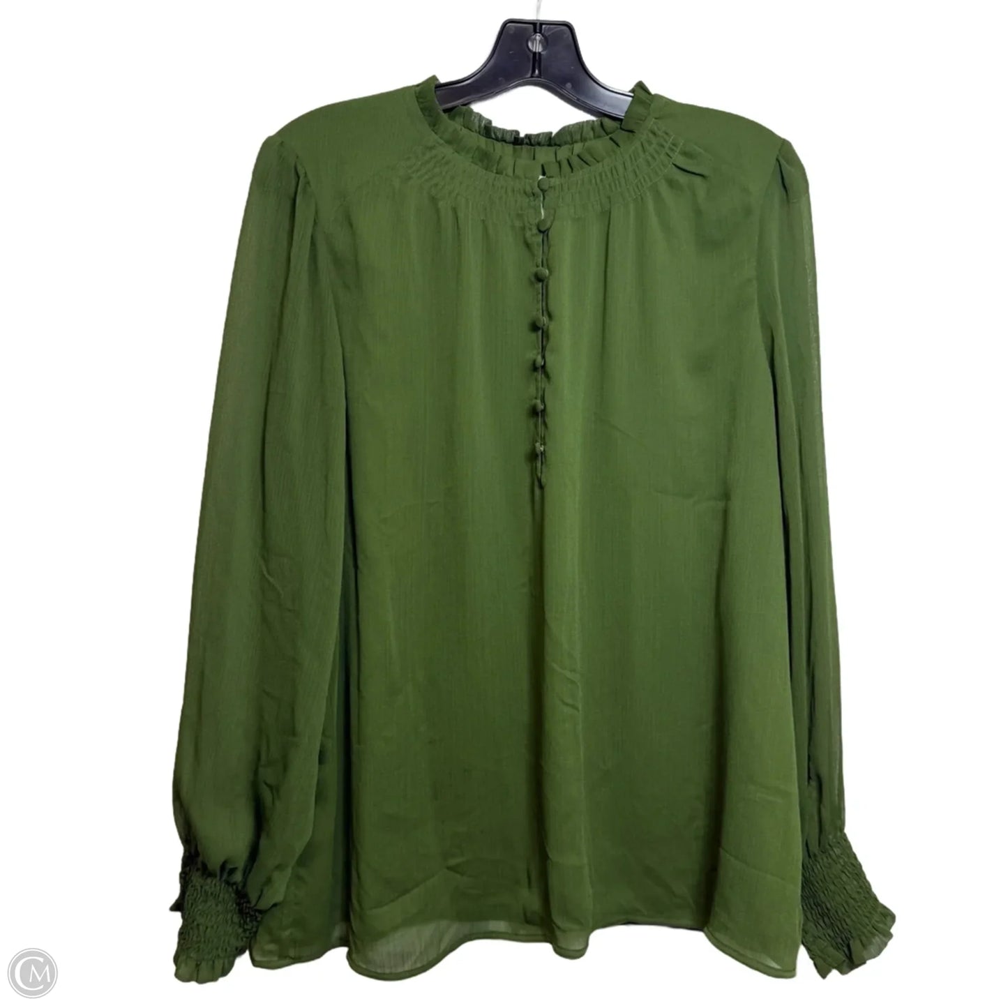 Top Long Sleeve By Loft In Green, Size: L