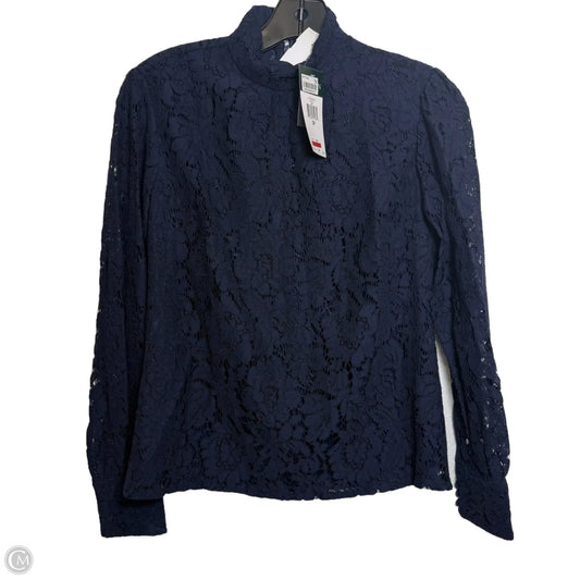 Top Long Sleeve By Lauren By Ralph Lauren In Navy, Size: 0p