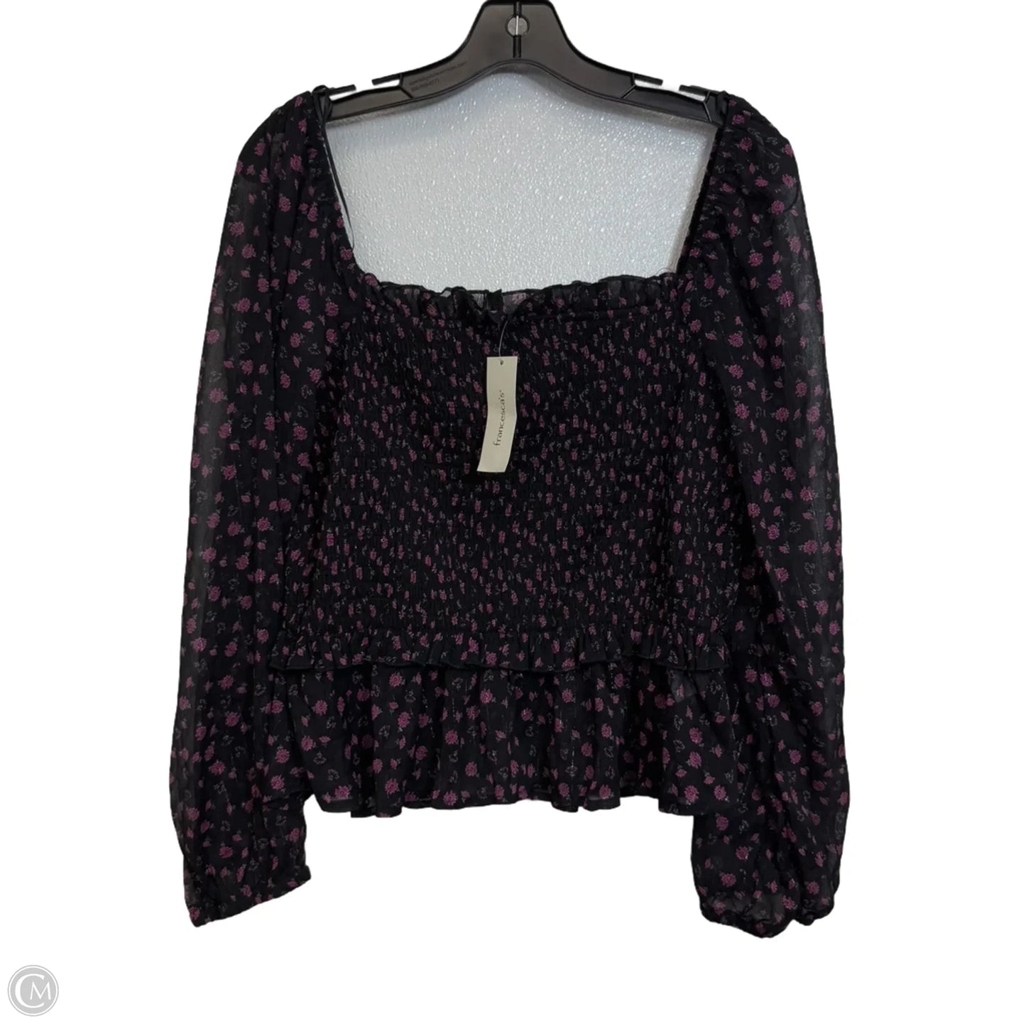 Top Long Sleeve By Miami In Black, Size: Xl