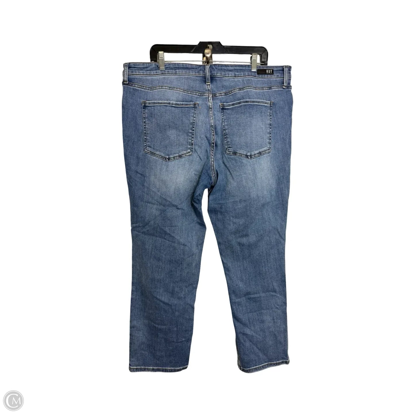Jeans Straight By Kut In Blue Denim, Size: 18