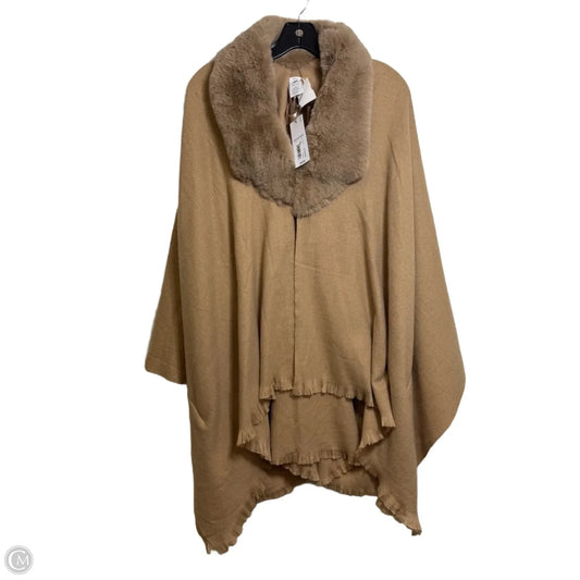 Poncho By Liz Claiborne In Tan, Size: Osfm