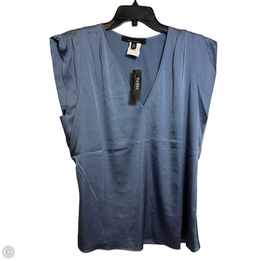 Top Short Sleeve By White House Black Market In Blue, Size: L