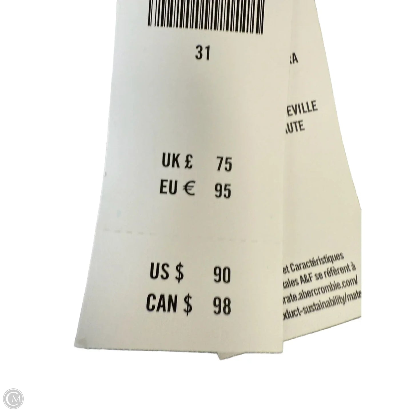 Jeans ankle Straight ultra high rise By Abercrombie And Fitch In Blue Denim, Size: 12