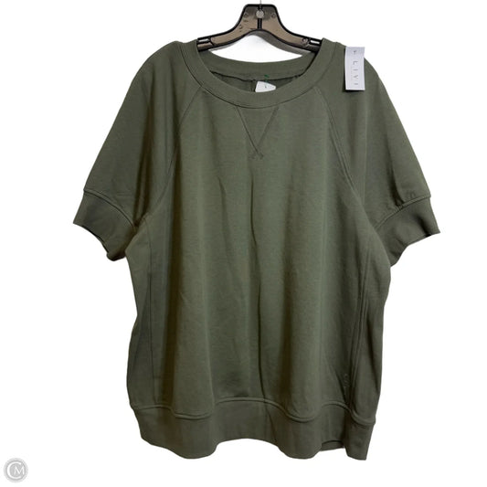 Athletic Top Short Sleeve By Livi Active In Green, Size: 18/20