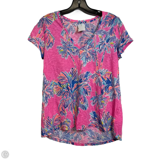 Top Short Sleeve Designer By Lilly Pulitzer In Pink, Size: S