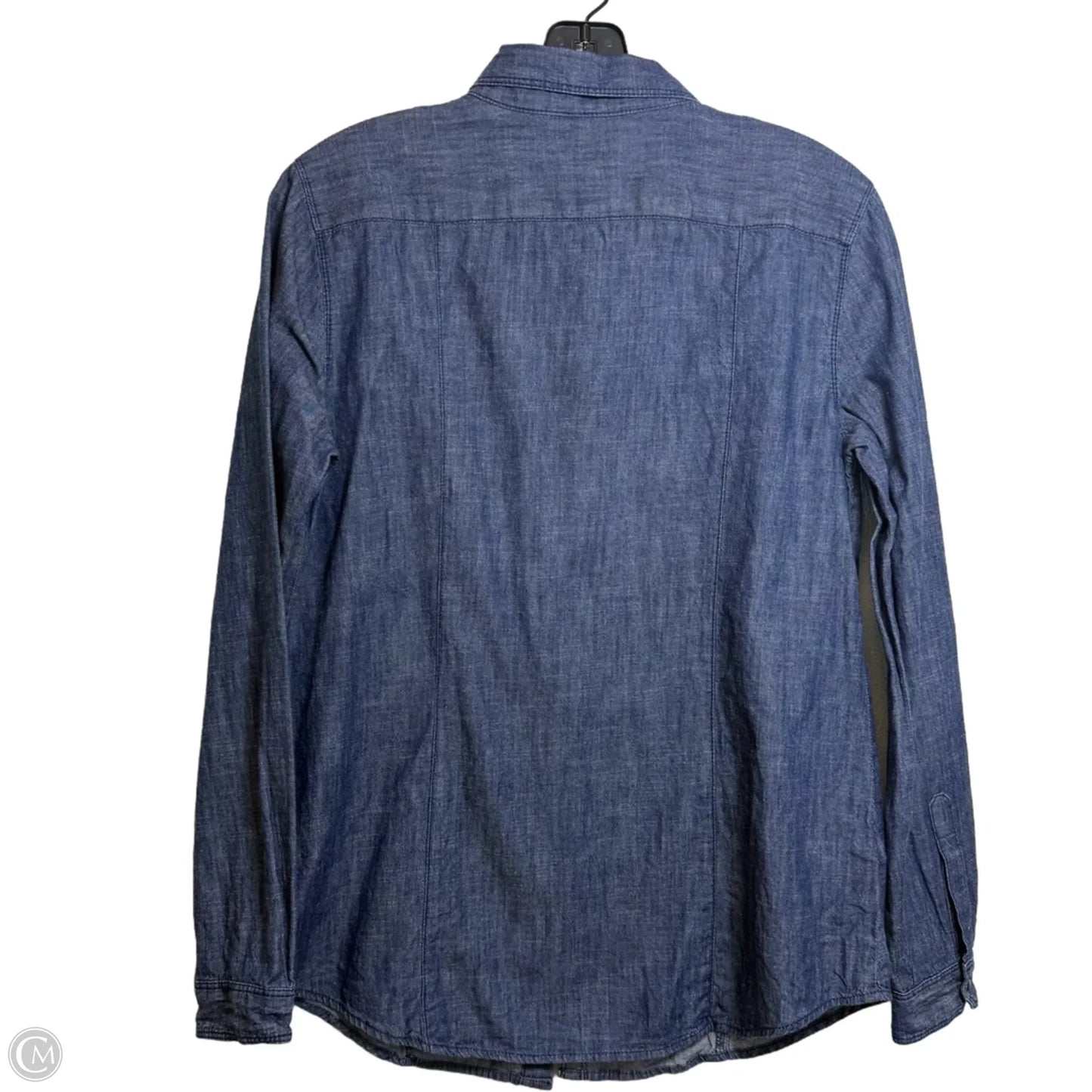 Top Long Sleeve By Loft In Blue Denim, Size: M