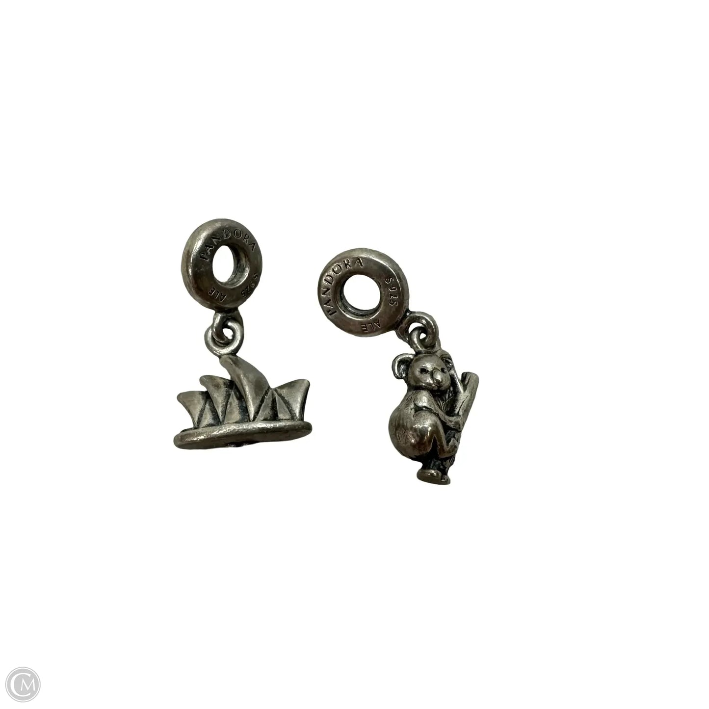 Sterling silver Dangle charms - Koala Bear charm &  Sydney Opera House charm By Pandora