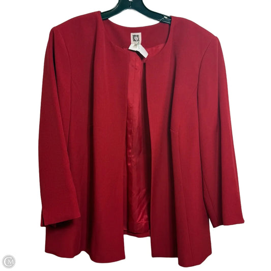 Blazer By Anne Klein In Red, Size: 3x