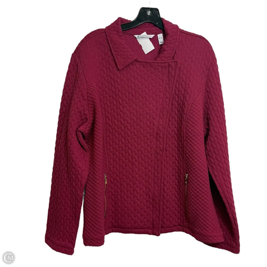 Jacket Other By Isaac Mizrahi Live Qvc In Maroon, Size: Xl