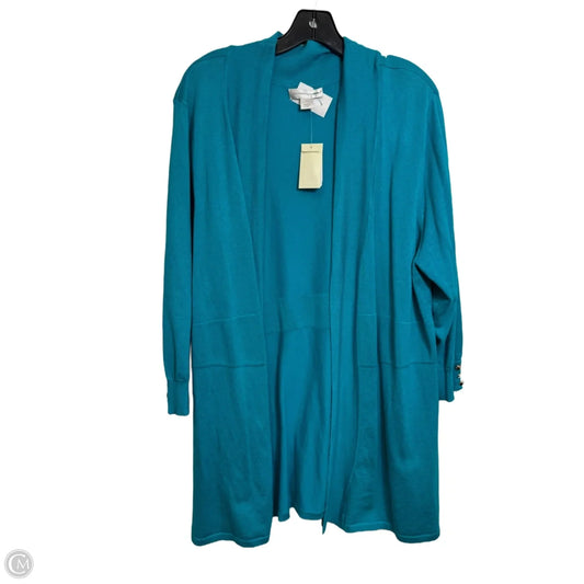 Cardigan By Christopher And Banks In Aqua, Size: Xl