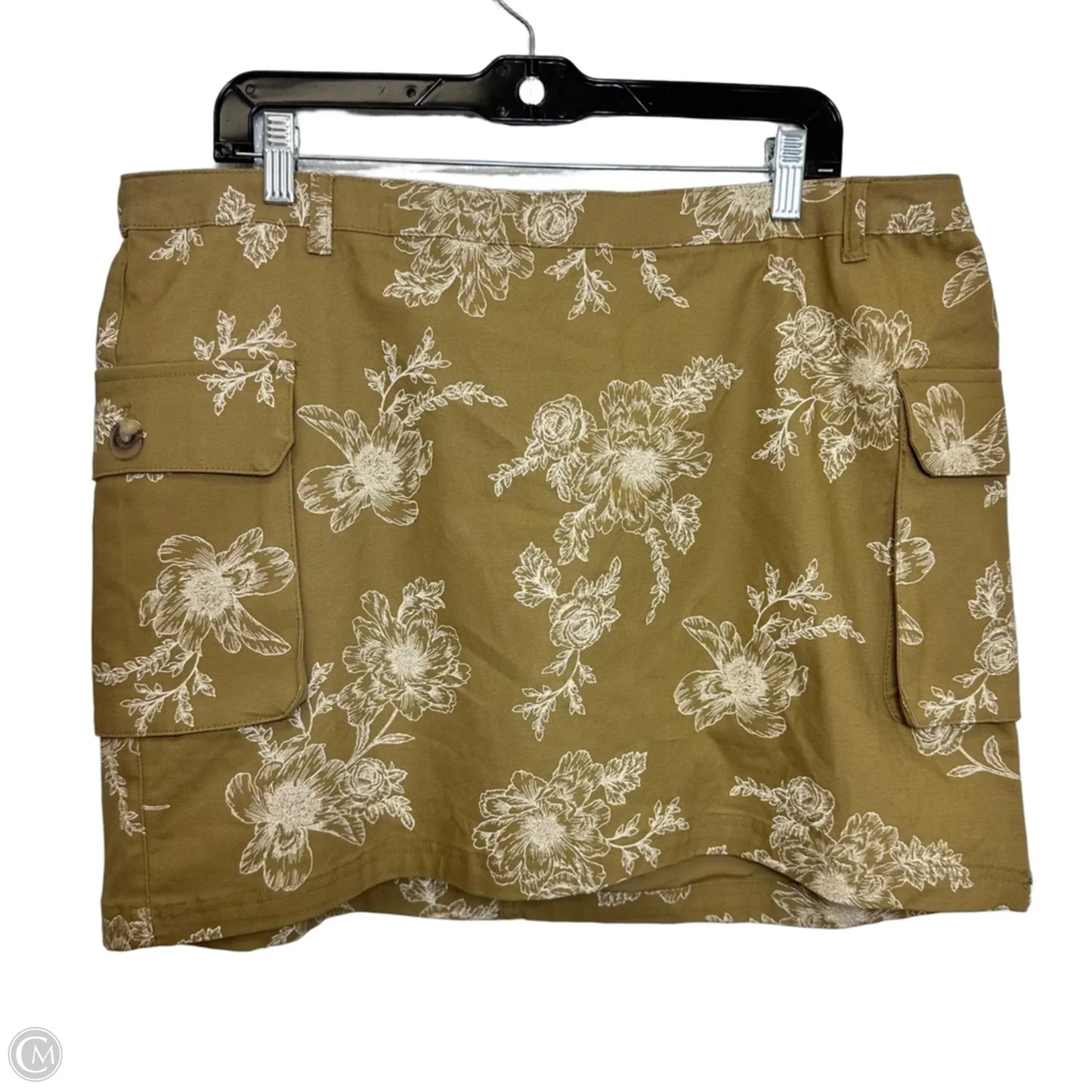 Skirt Mini & Short By Future Collective In Tan, Size: Xl