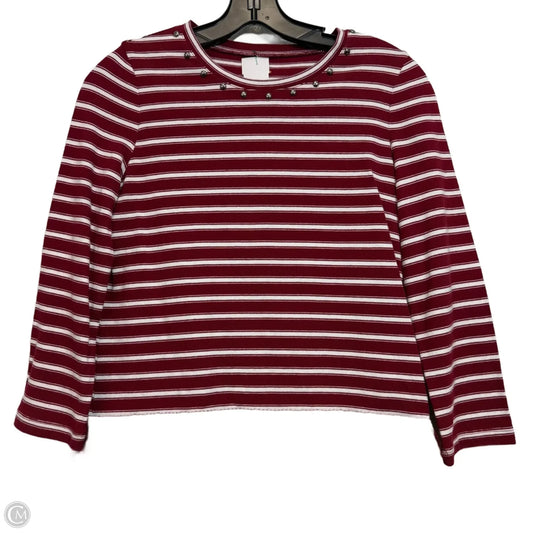 Top Long Sleeve Designer By Kate Spade In Maroon, Size: Xs