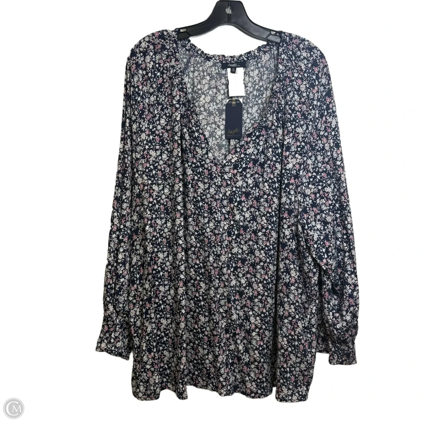 Top Long Sleeve By Angels In Floral Print, Size: 3x