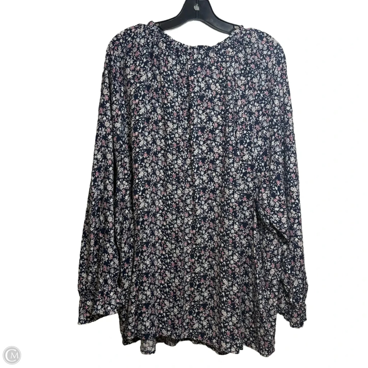Top Long Sleeve By Angels In Floral Print, Size: 3x