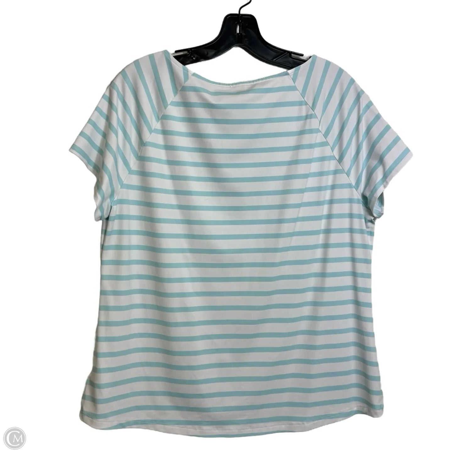 Top Short Sleeve By Talbots In Striped Pattern, Size: Xlp
