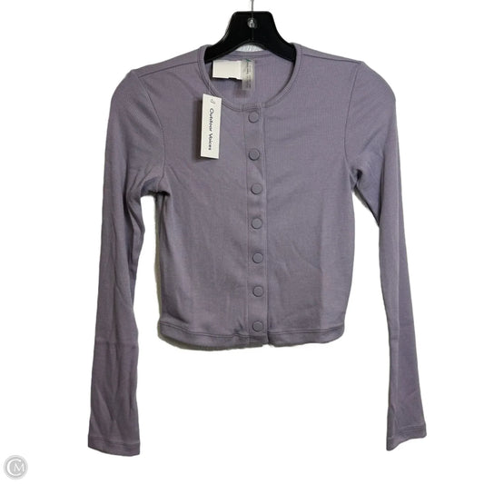 Athletic Top Long Sleeve Collar By Outdoor Voices In Purple, Size: S