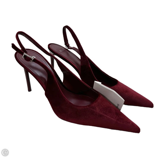Shoes Heels Stiletto By Mng In Maroon, Size: 9