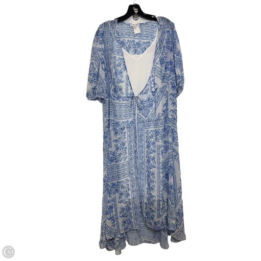 Dress Casual Midi By Calvin Klein In Blue, Size: 6