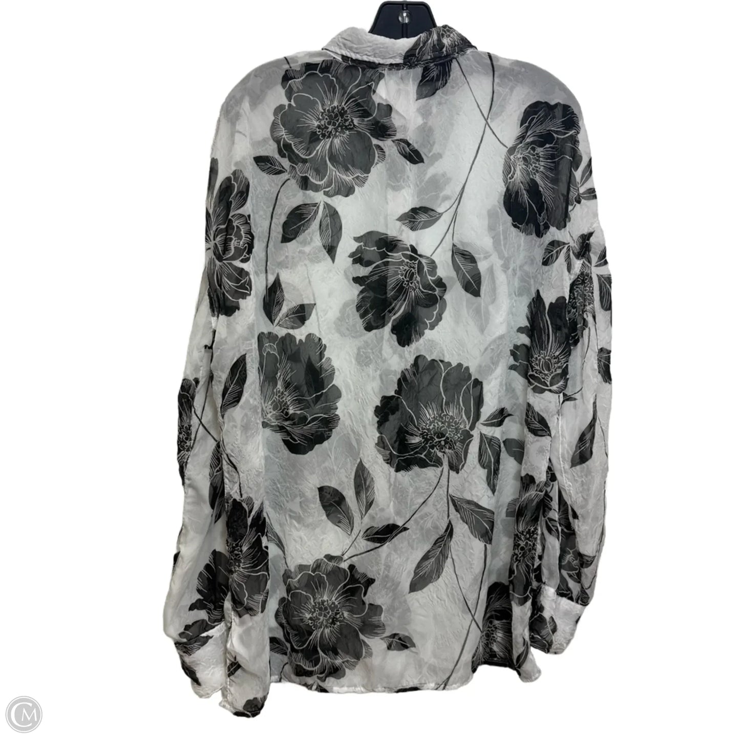 Top Long Sleeve By Bailey 44 In Black & White, Size: M