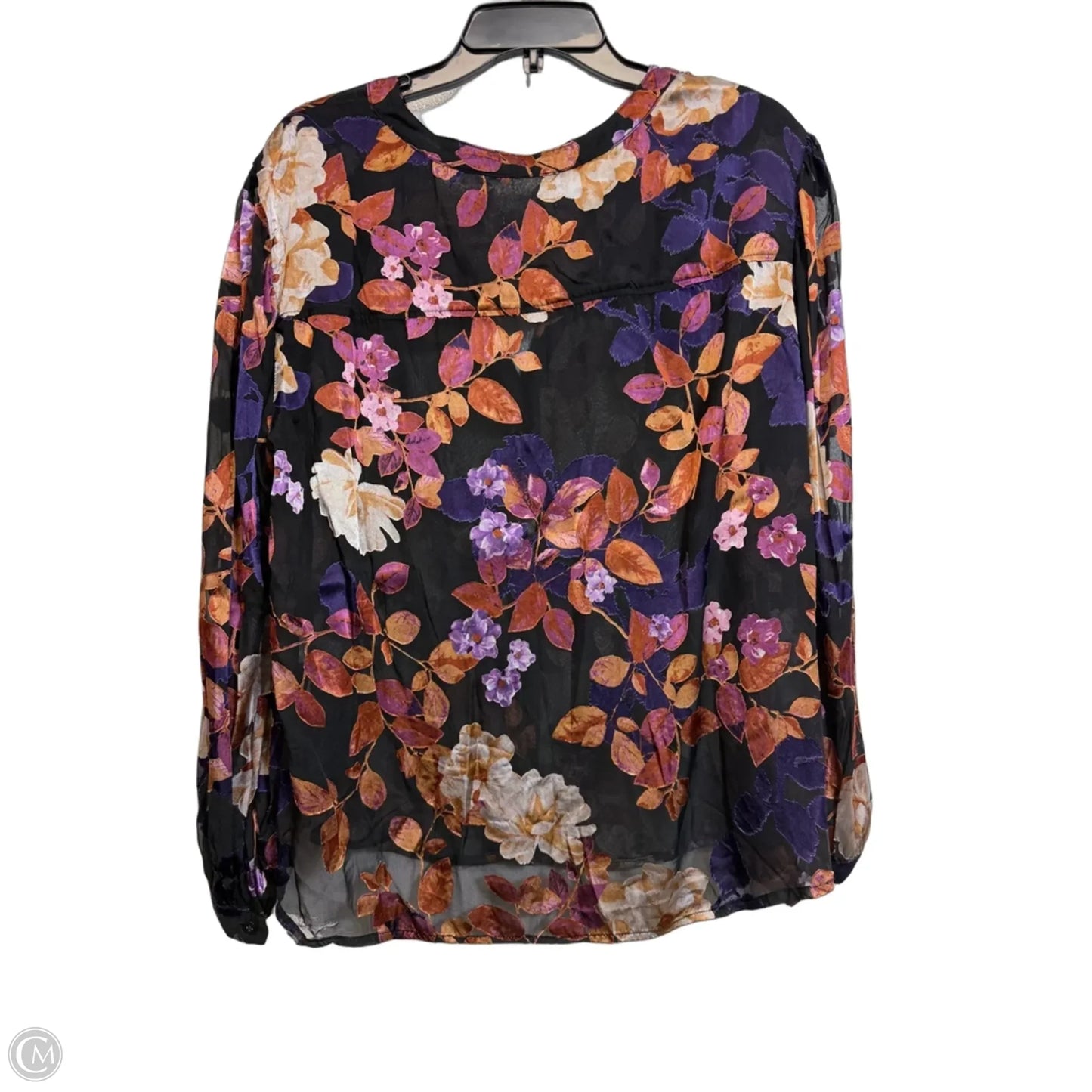 Top Long Sleeve By Chicos In Floral Print, Size: Xxl