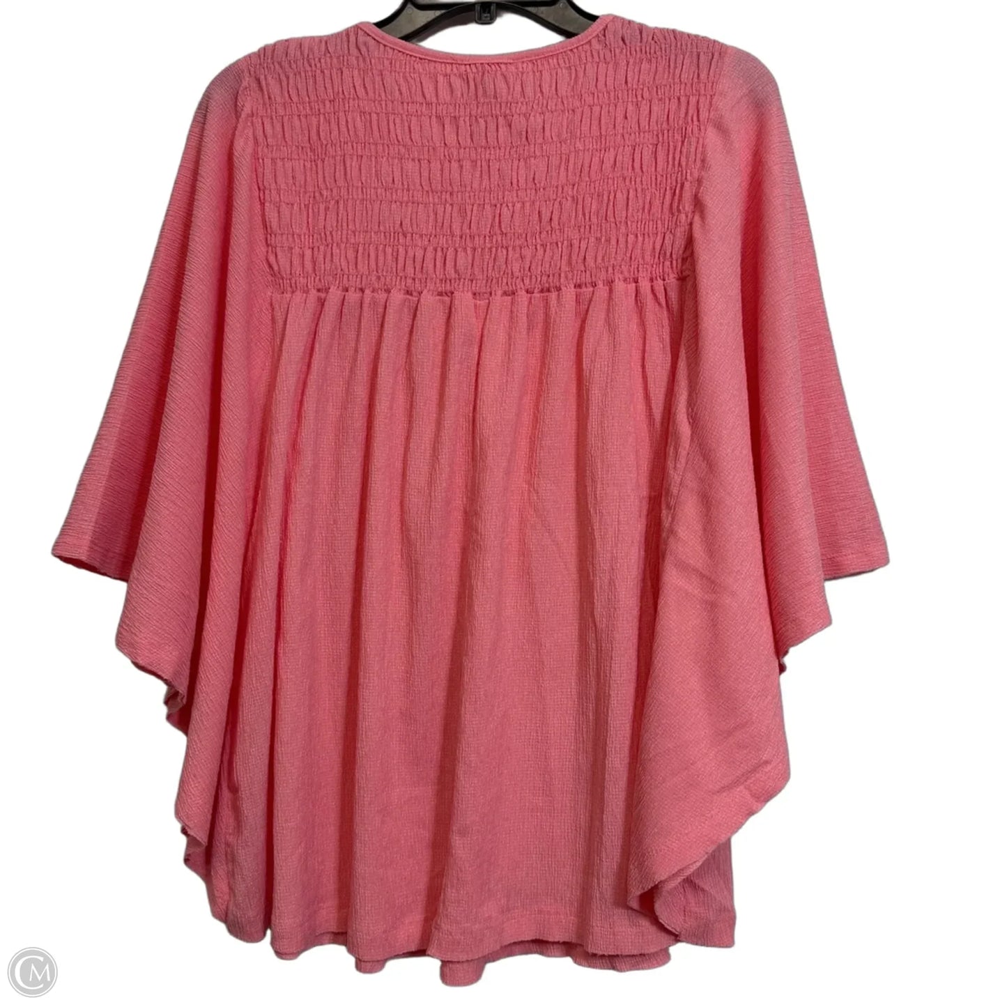 Top Short Sleeve By Easel In Coral, Size: M