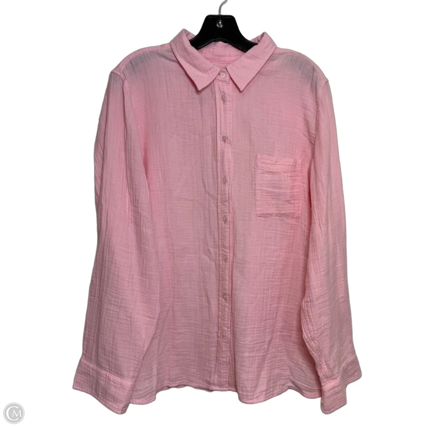 Top Long Sleeve By J. Crew In Pink, Size: Xxl