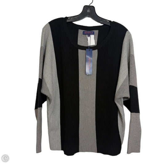 Sweater By Joseph A. In Grey, Size: L