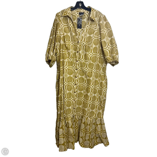 Dress Casual Midi By City Chic In Chartreuse, Size: Xl