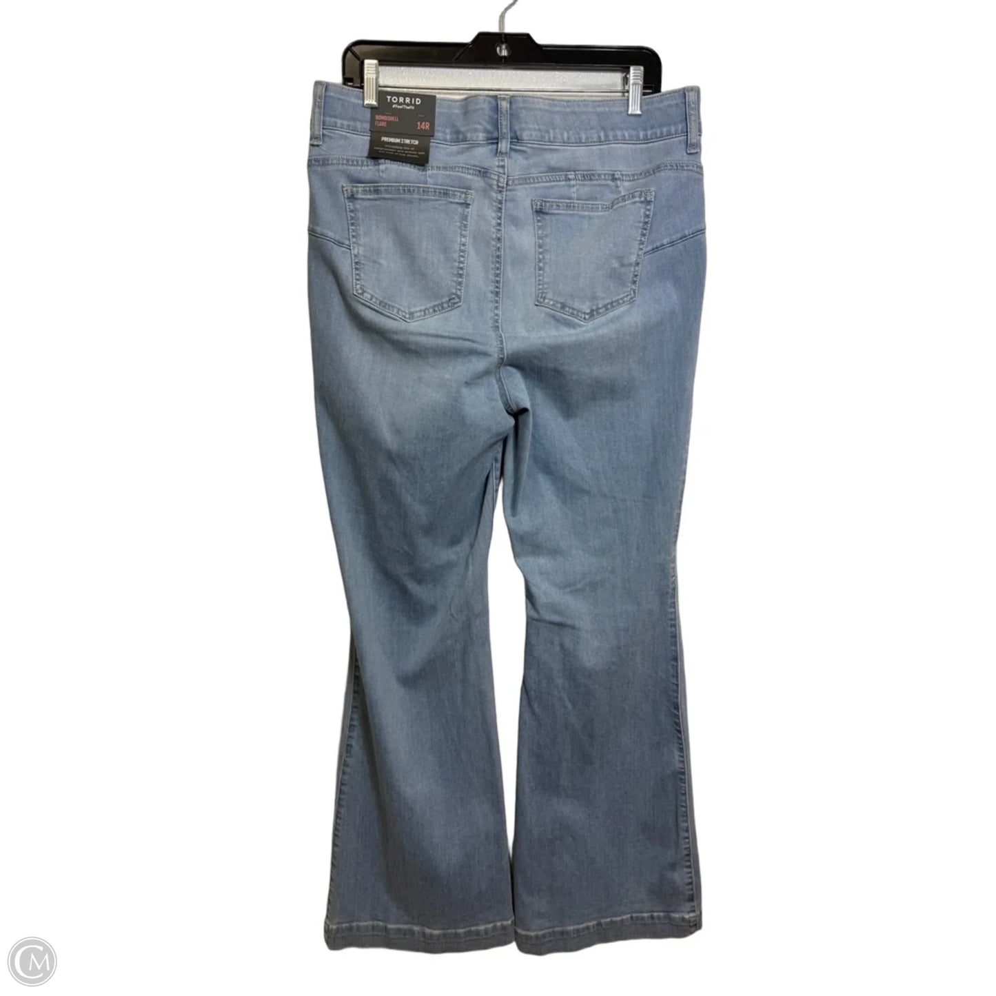 Bombshell Jeans Flared By Torrid In Blue Denim, Size: 14