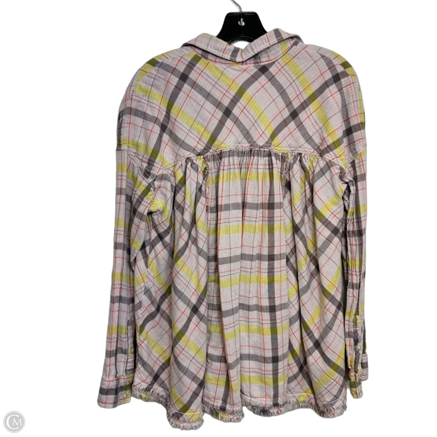 Top Long Sleeve By We The Free In Plaid Pattern, Size: S