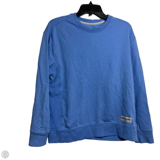 Sweatshirt Crewneck By Life Is Good In Blue, Size: L