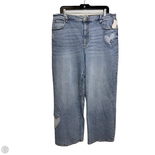 Jeans Wide Leg By No Boundaries In Blue Denim, Size: 20