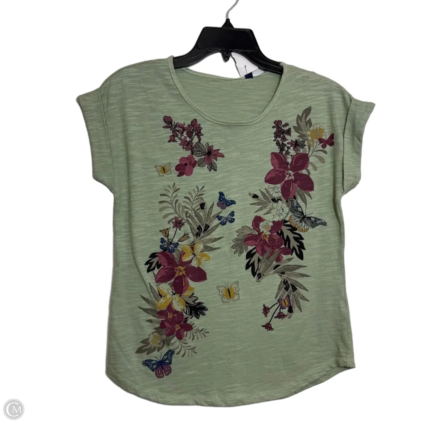 Top Short Sleeve By Cme In Floral Print, Size: Sp