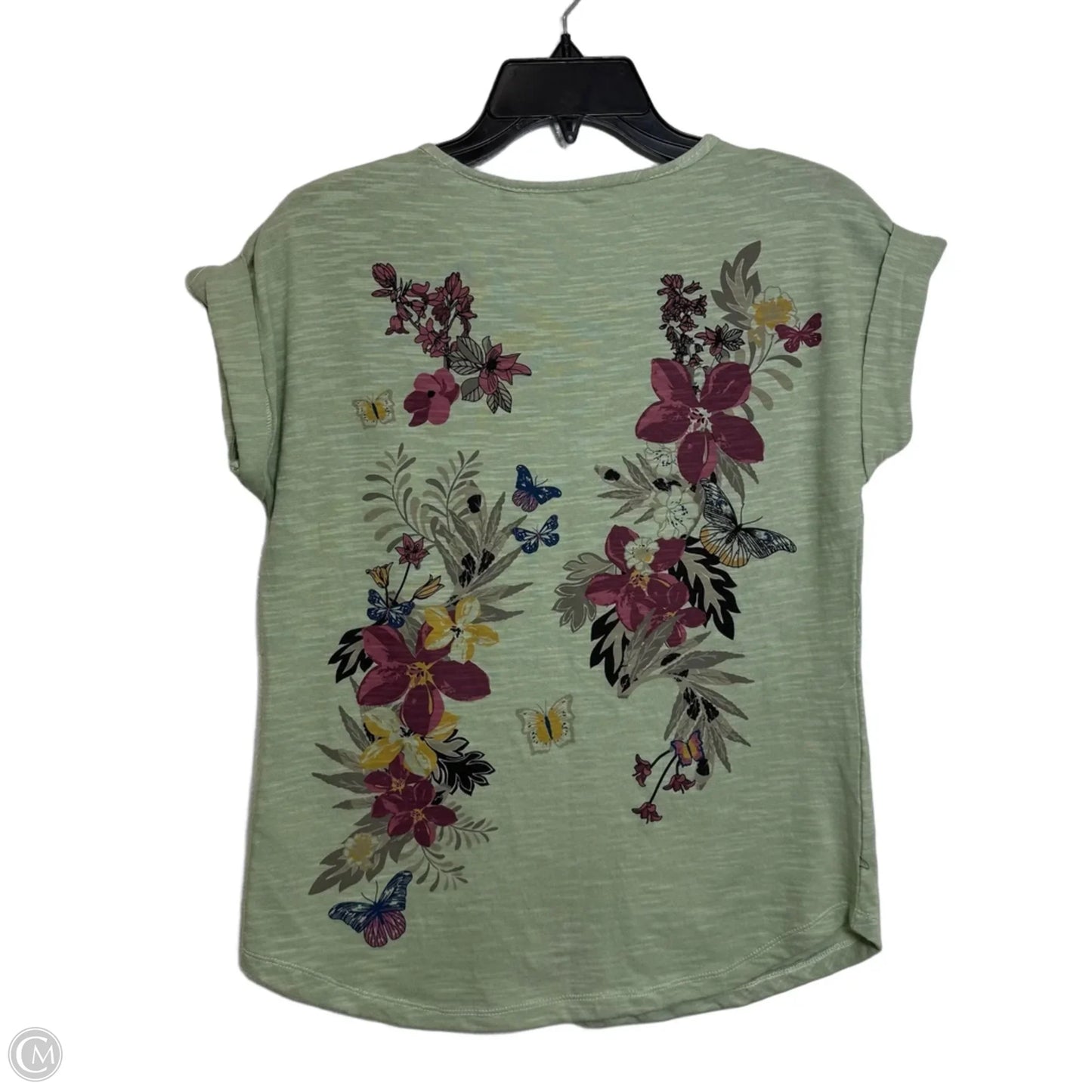Top Short Sleeve By Cme In Floral Print, Size: Sp