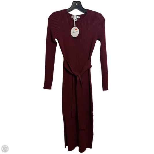 Dress Casual Midi By Clothes Mentor In Maroon, Size: S