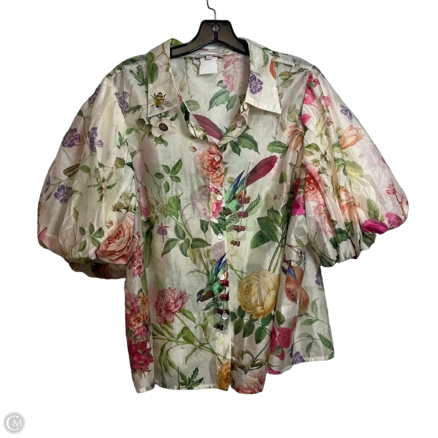 Top Short Sleeve By Clothes Mentor In Floral Print, Size: 2x