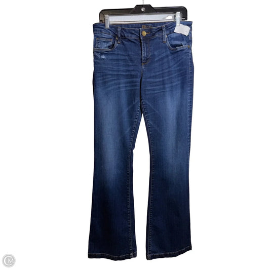 Jeans Flared By Kut In Blue Denim, Size: 8