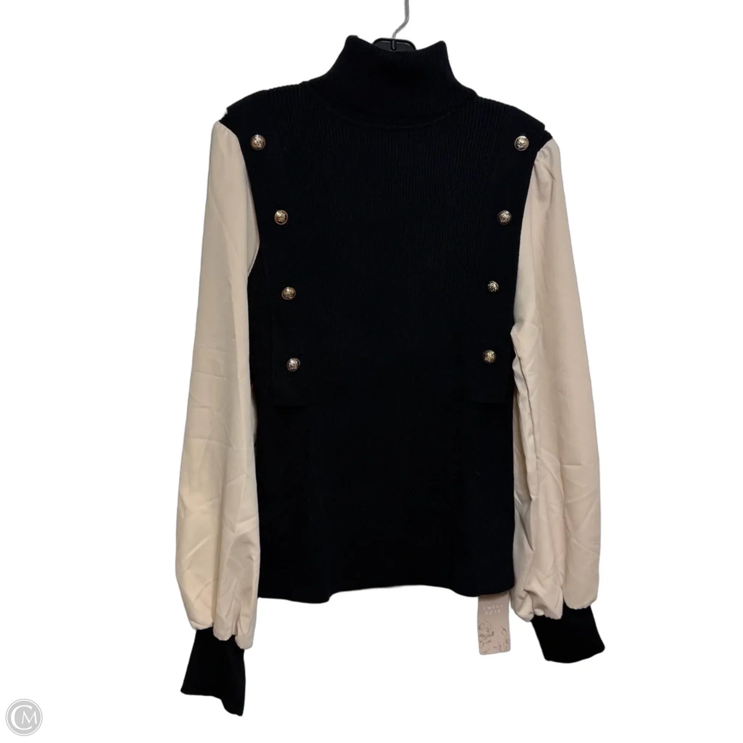 Top Long Sleeve By Emery Rose In Black, Size: L