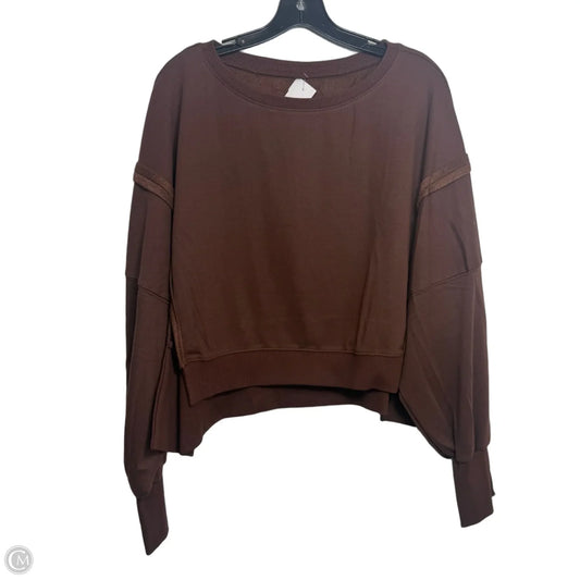 Top Long Sleeve By Cme In Brown, Size: Xl