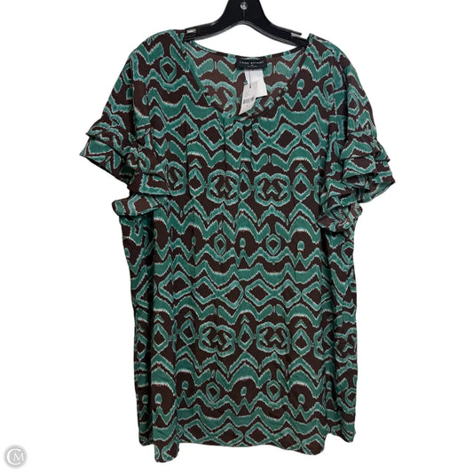 Tunic Short Sleeve By Lane Bryant In Brown, Size: 20