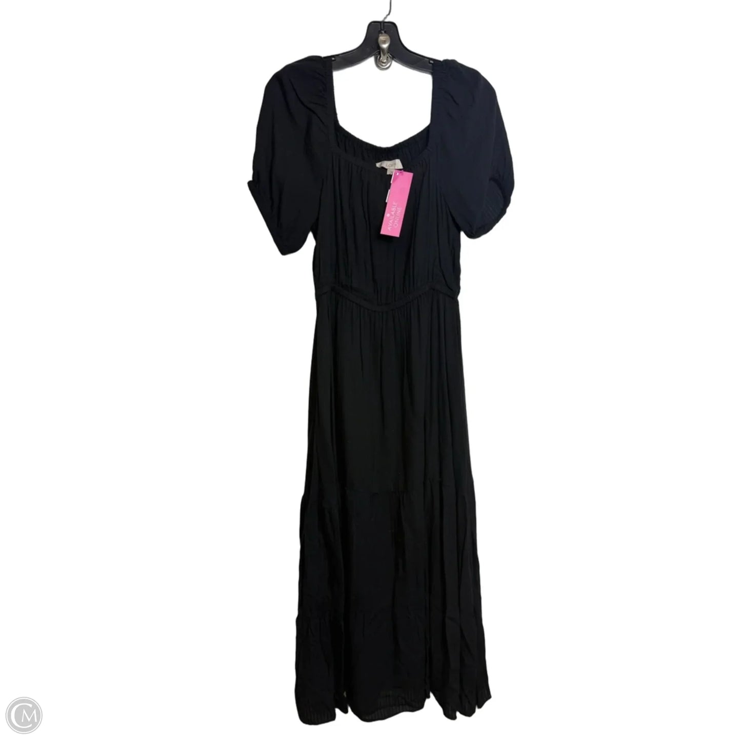 Dress Casual Midi By Loft In Black, Size: S