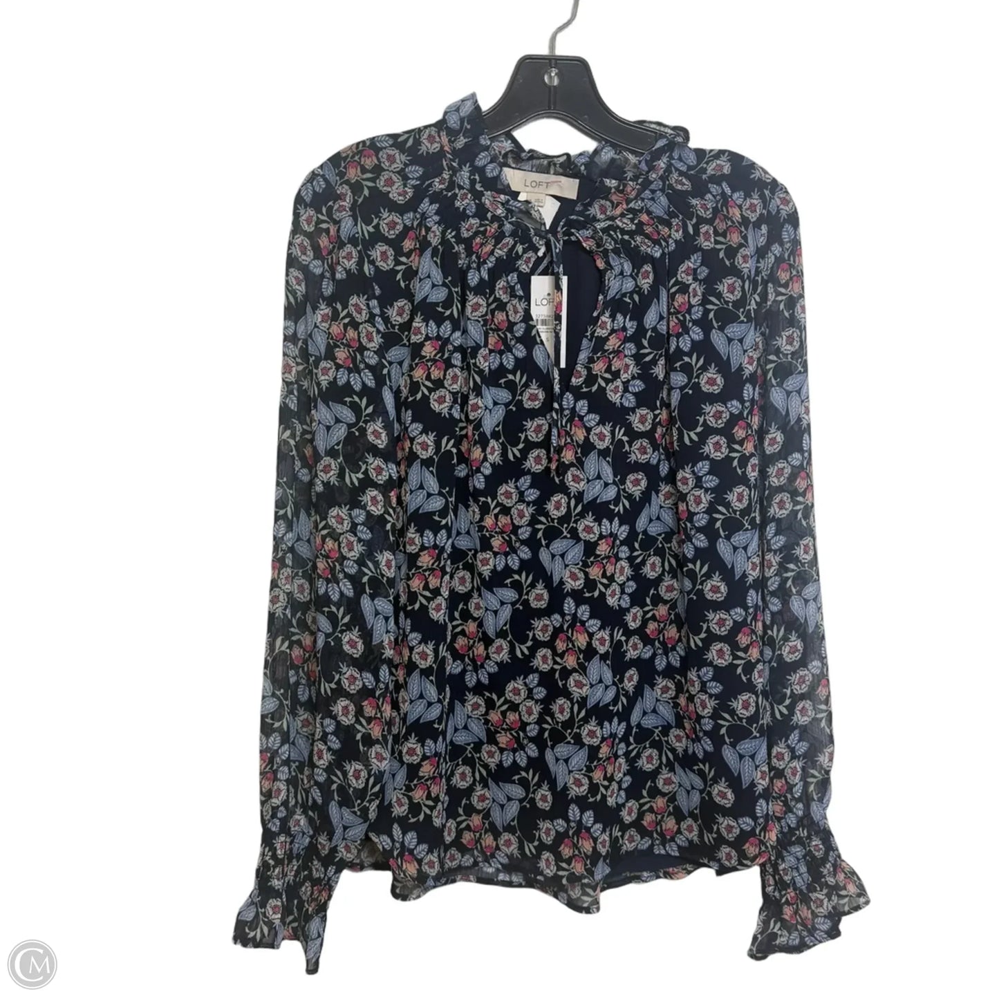 Top Long Sleeve By Loft In Paisley Print, Size: S